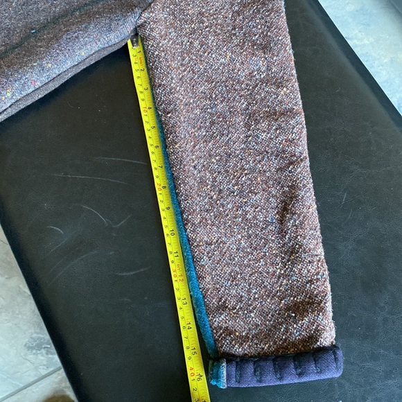 Upcycled Wool BAABAAZUZU Jacket Teal/Brown/Black Colour Pallet Size Medium - Picture 8 of 12